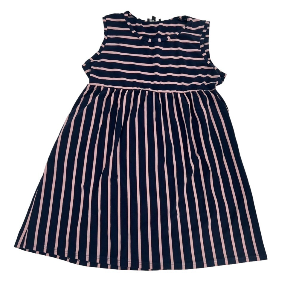 Suzanne Betro Blue Pink Striped Sleeveless Mini Dress Size 2X Women’s